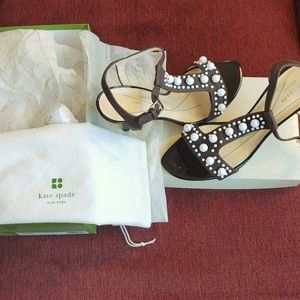 Kate Spade "Looker" linen heels